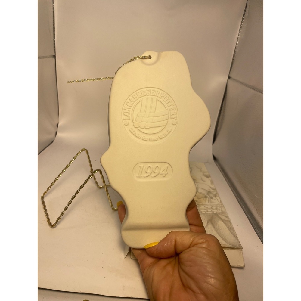 Longaberger 1994 HOPE Pottery Angel Series Cookie Mold with Box - Picture 6 of 8